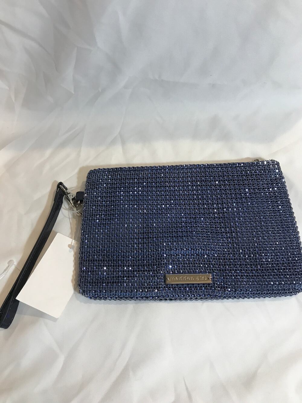 Madden Girl Rhinestone=embellished Zipper Clutch/Pouch NWT